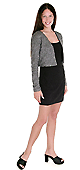 Dress with Boucle Shrug