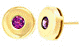 18k gold and amethyst earrings